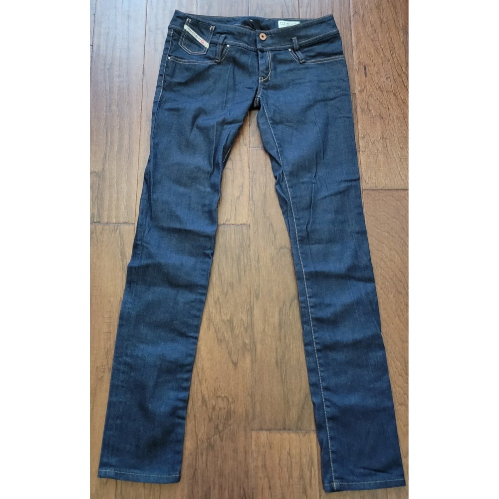 Diesel Women's Matic Skinny Dark Blue Denim Stretch‎ Low Rise Jeans Sz 28x33.5